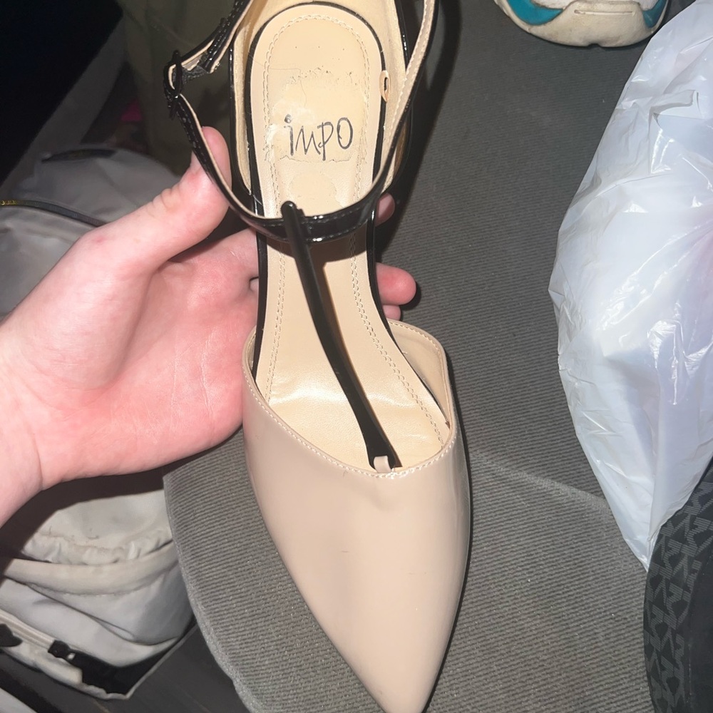 Impo stiletto heel beige and black